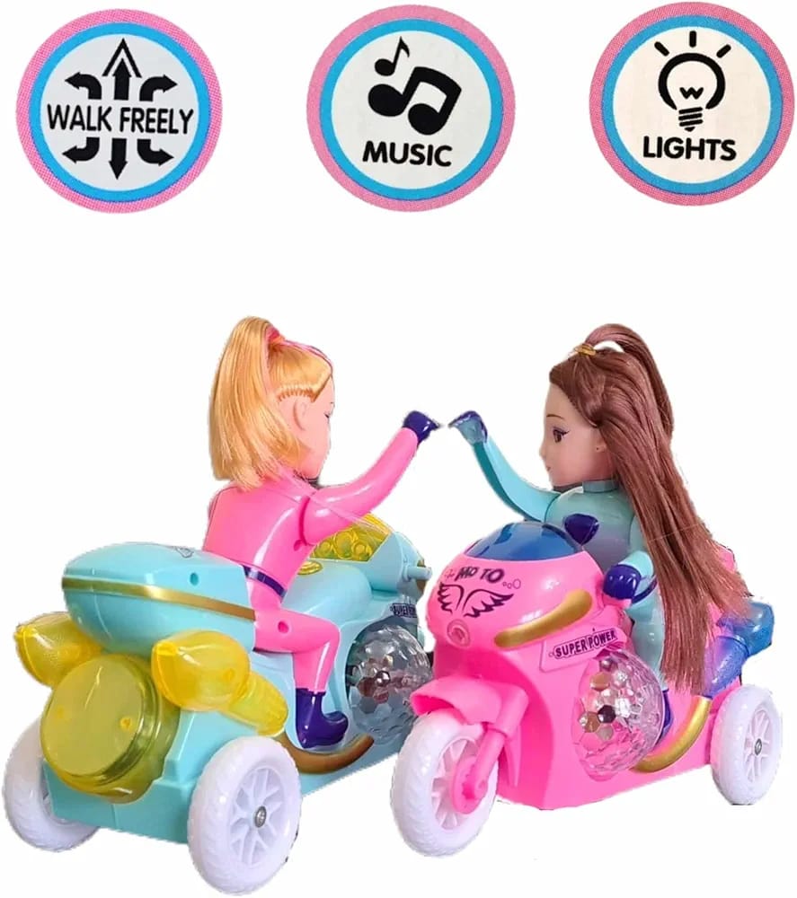 Princess Motorbike Toy With Lights Music And Dolls