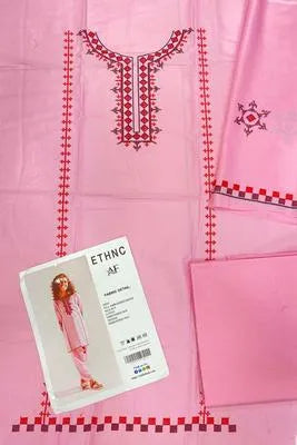 Pink Embroidered Lawn 2-Piece Set for Women