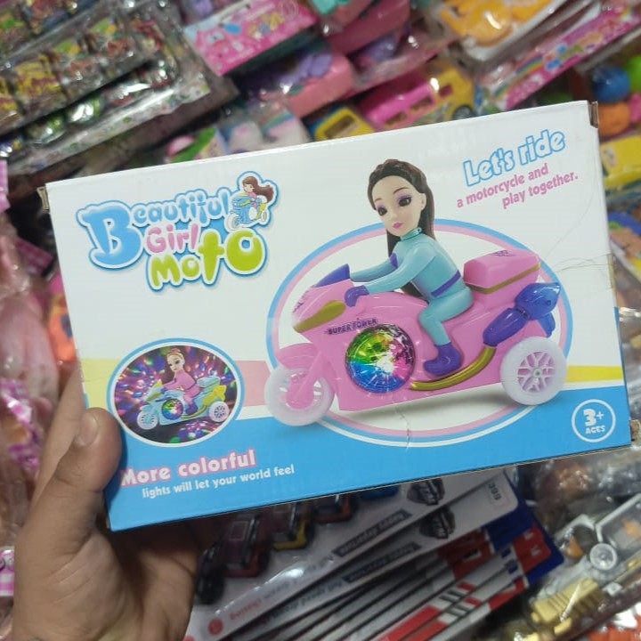 Princess Motorbike Toy With Lights Music And Dolls